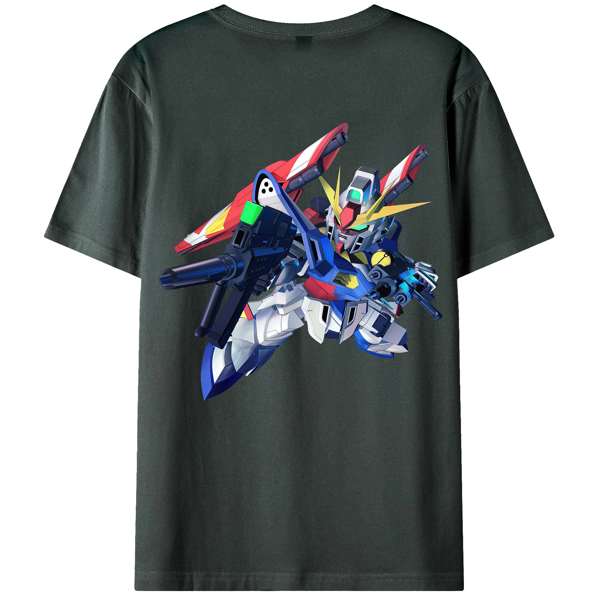 （画像用） 機動戦士ガンダム Mobile Suit Gundam 綿100％ メンズ半袖Tシャツ（バックプリント） 通気性